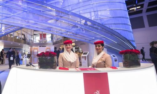 Emirates z trzypoziomowym stoiskiem Emirates Infinite Possibilities na tegorocznych targach ITB w Berlinie